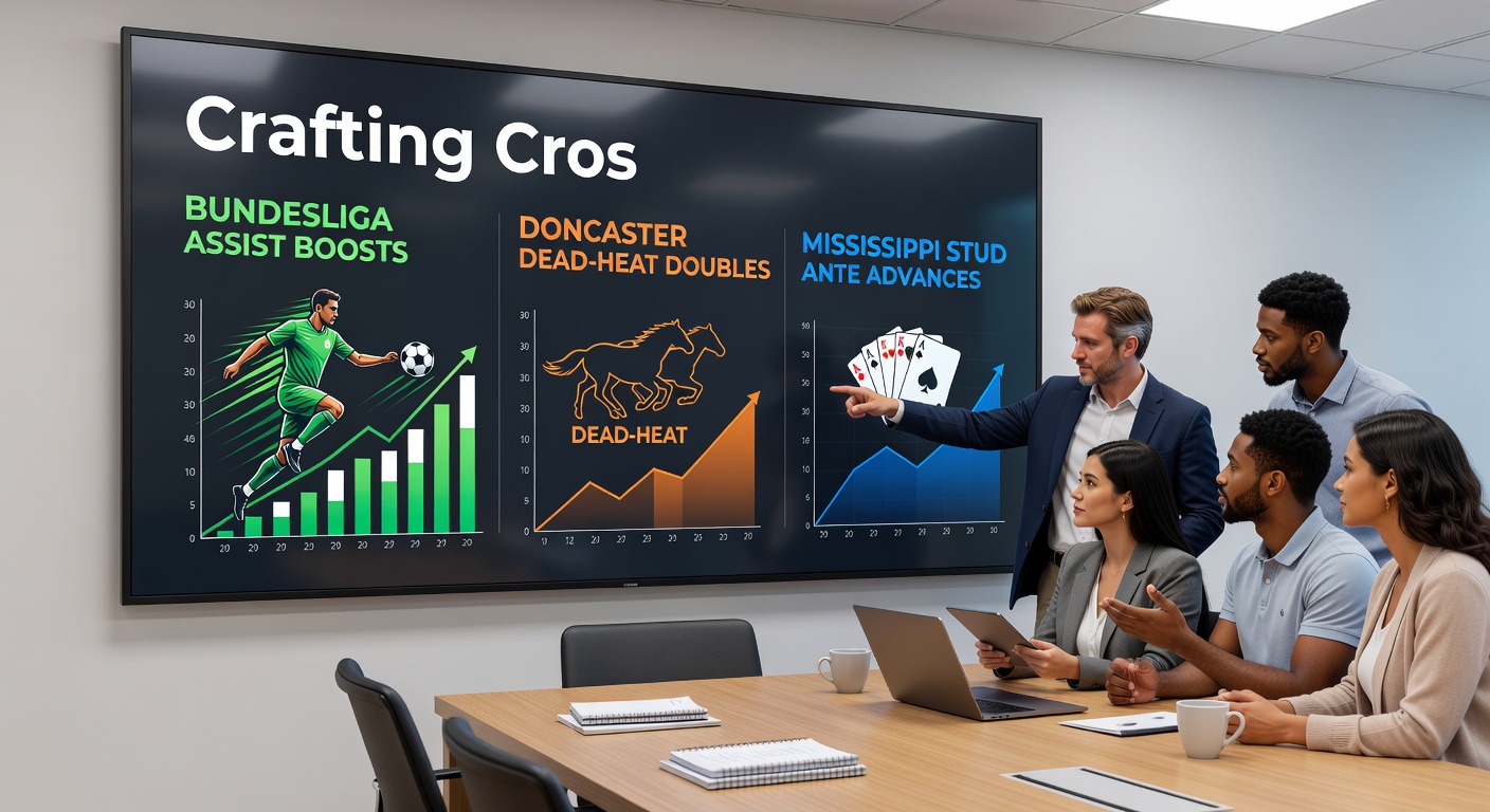 Strategic diagram showing interconnected betting flows from football assists to horse racing doubles and poker ante bets, with profit arrows illustrating cross-category pipelines