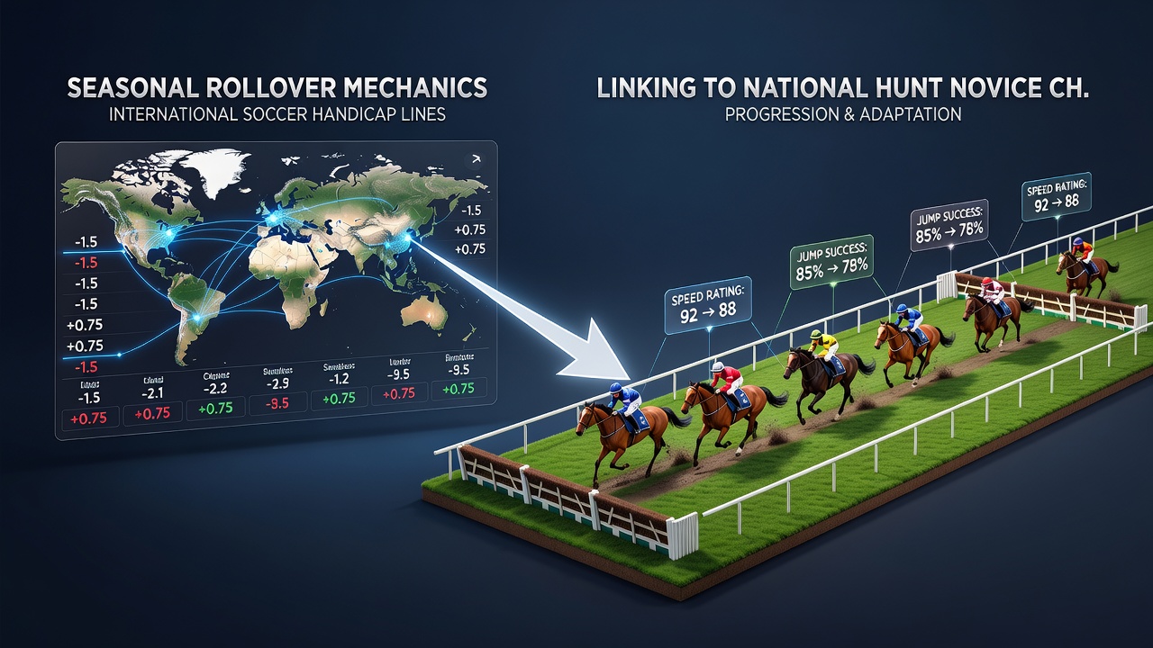 Promotional interface showing linked soccer and novice chase offers during seasonal transitions