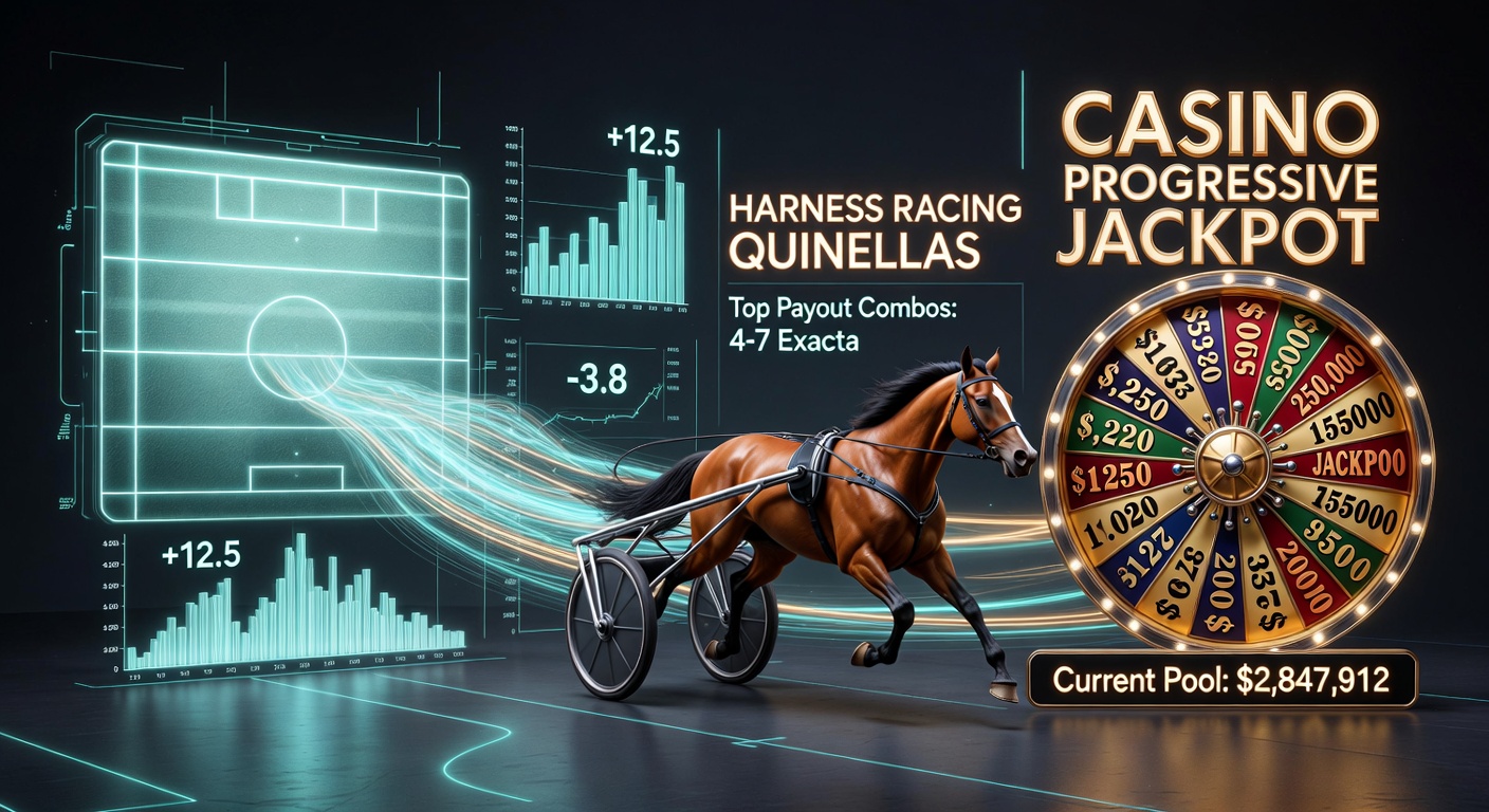 Casino progressive jackpot displays next to racing quinella boards and rugby betting terminals