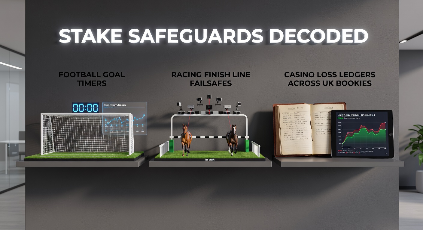 Digital display showing a football goal timer ticking down during a match, highlighting stake protection features on a betting interface